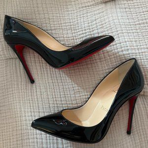 Black Patent Christian Louboutin 100 Pigalle Follies